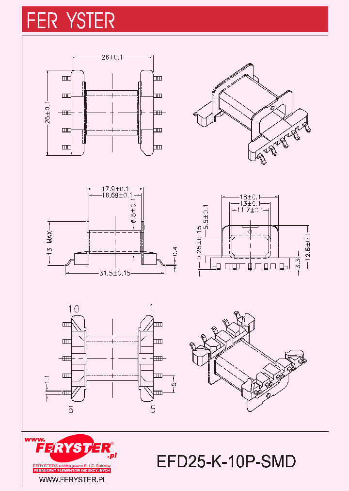 EFD25-K-10P-SMD_4628483.PDF Datasheet