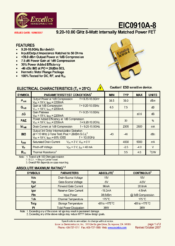 EIC0910A-8_4712050.PDF Datasheet