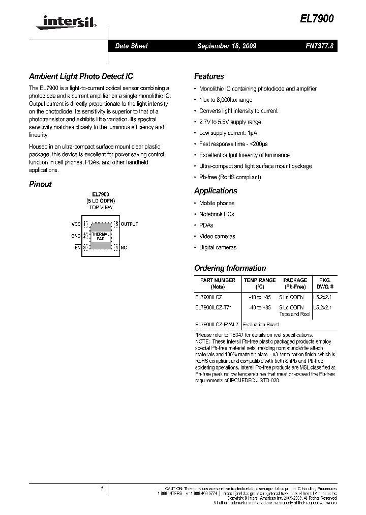 EL7900ILCZ-EVALZ_4862678.PDF Datasheet