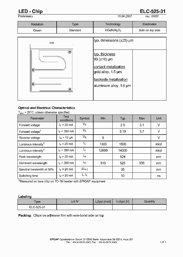 ELC-525-31_4867607.PDF Datasheet