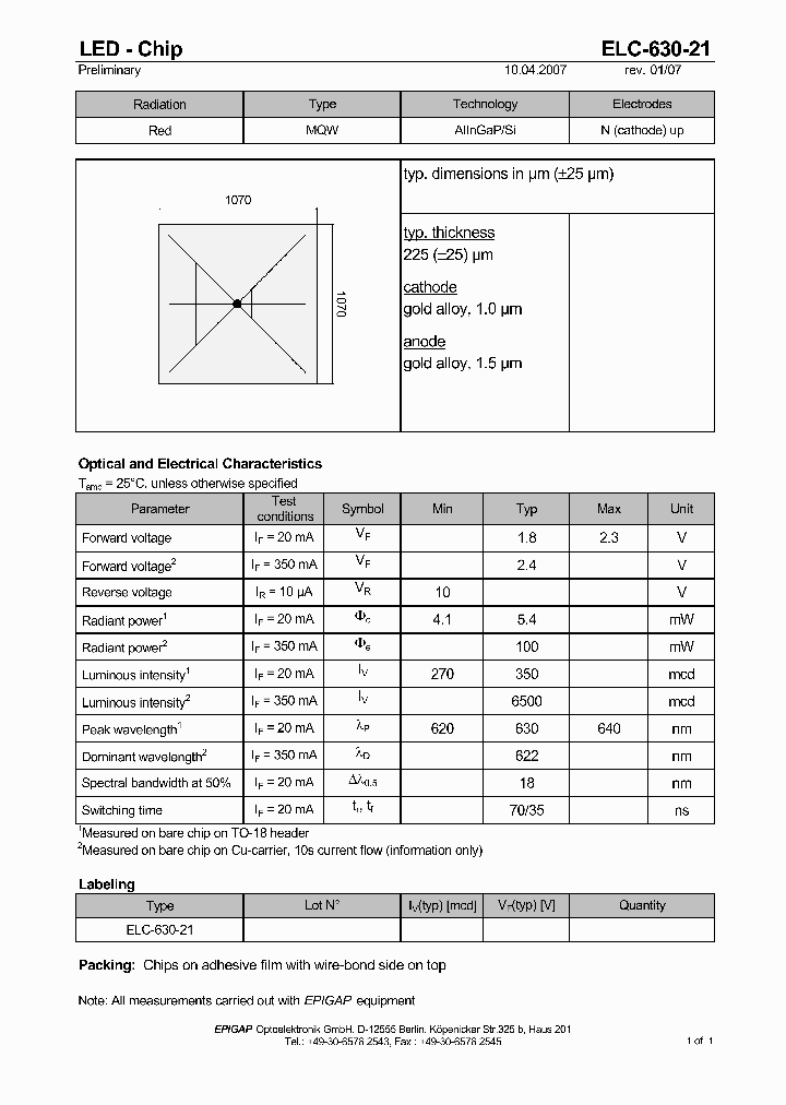 ELC-630-21_4537651.PDF Datasheet