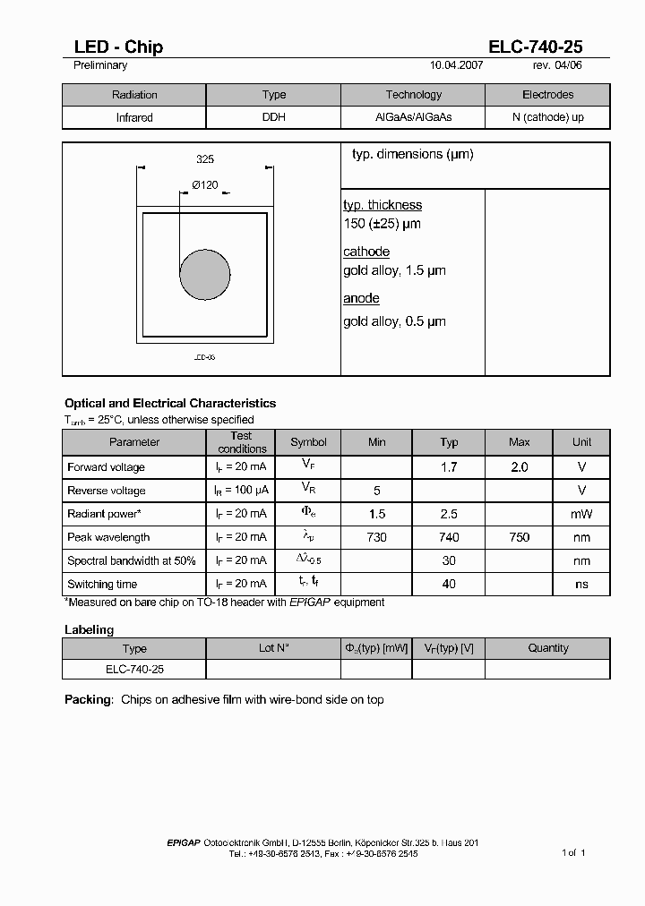 ELC-740-25_4597345.PDF Datasheet