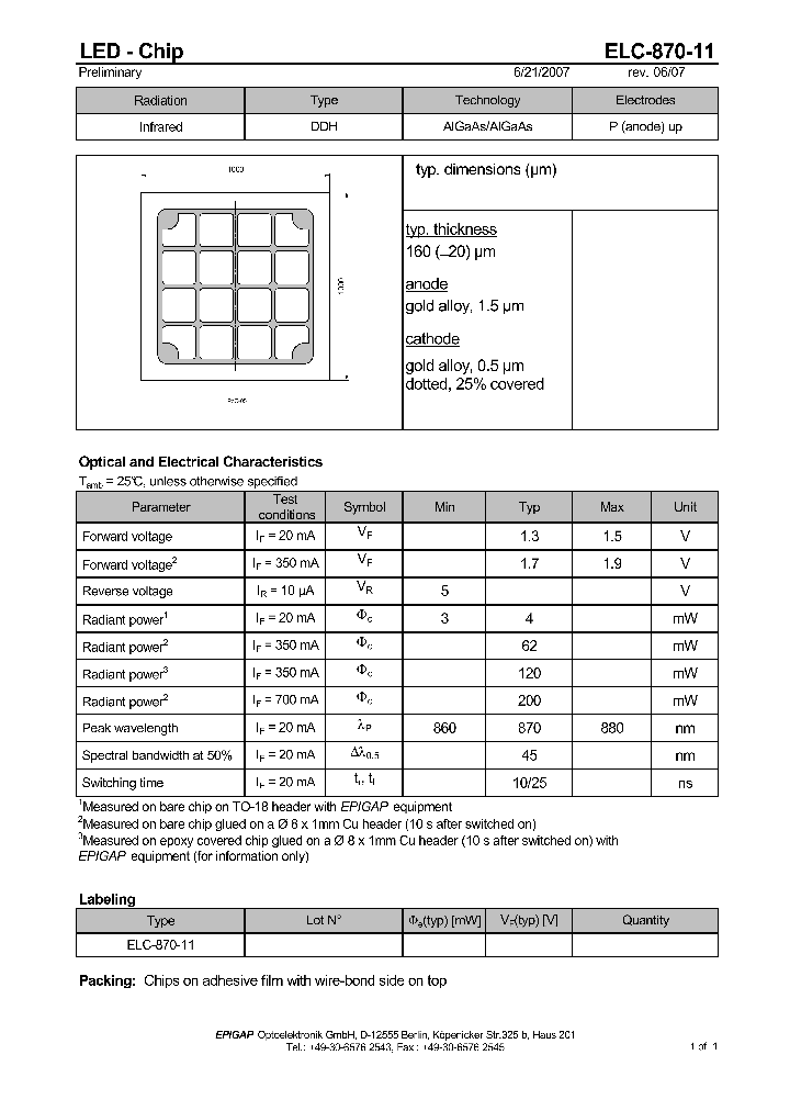 ELC-870-11_4715765.PDF Datasheet