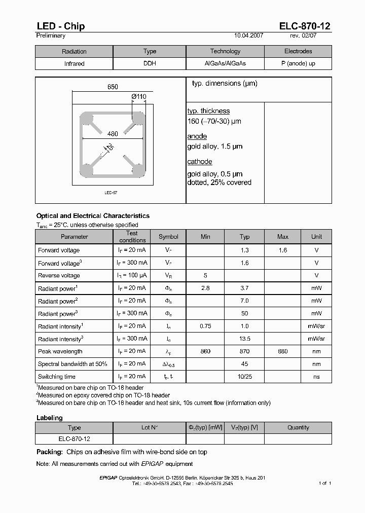 ELC-870-12_4715766.PDF Datasheet