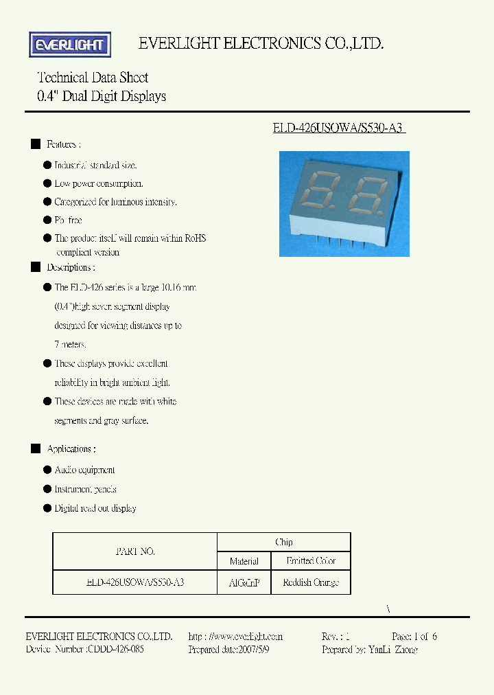 ELD-426USOWA_4170100.PDF Datasheet