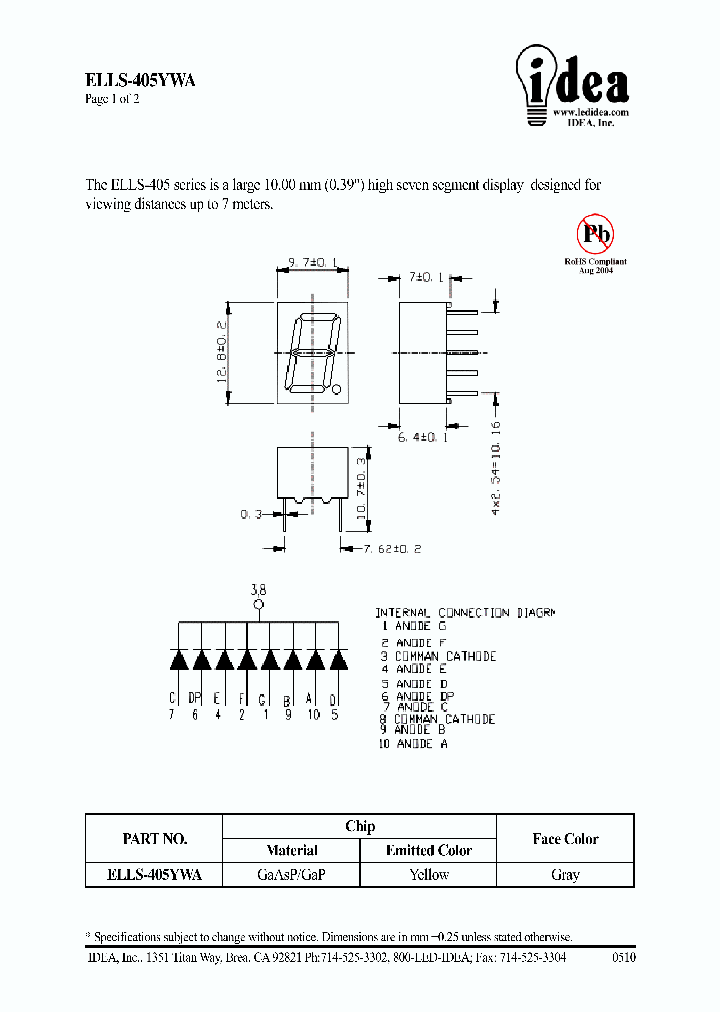 ELLS-405YWA_4577370.PDF Datasheet