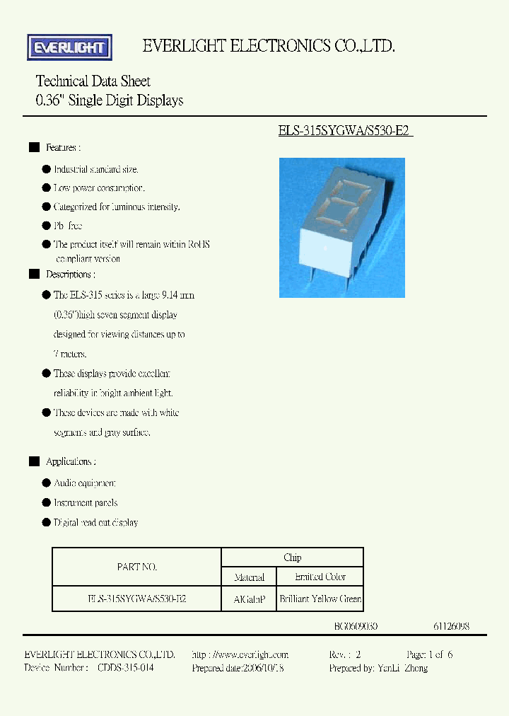 ELS-315SYGWA_4308271.PDF Datasheet