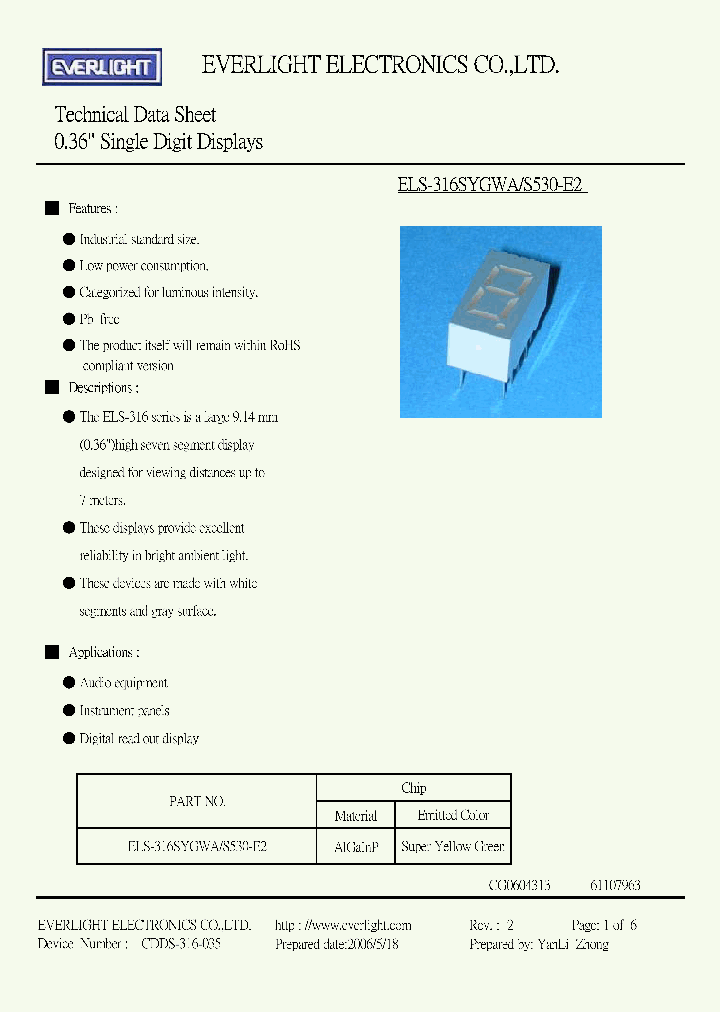 ELS-316SYGWA_4308275.PDF Datasheet