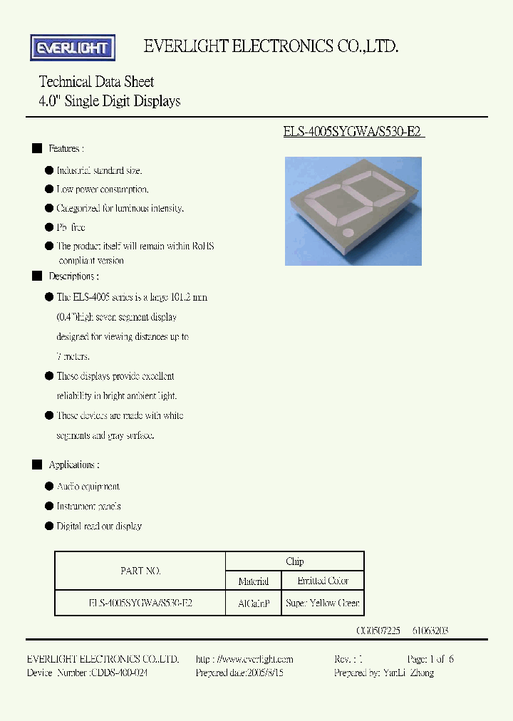 ELS-4005SYGWA_4463746.PDF Datasheet