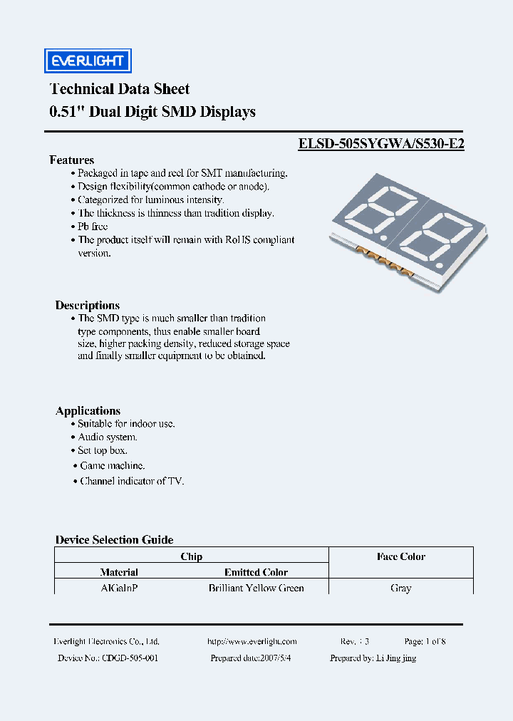 ELSD-505SYGWA_4240903.PDF Datasheet