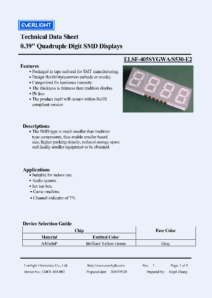 ELSF-405SYGWA_4262398.PDF Datasheet
