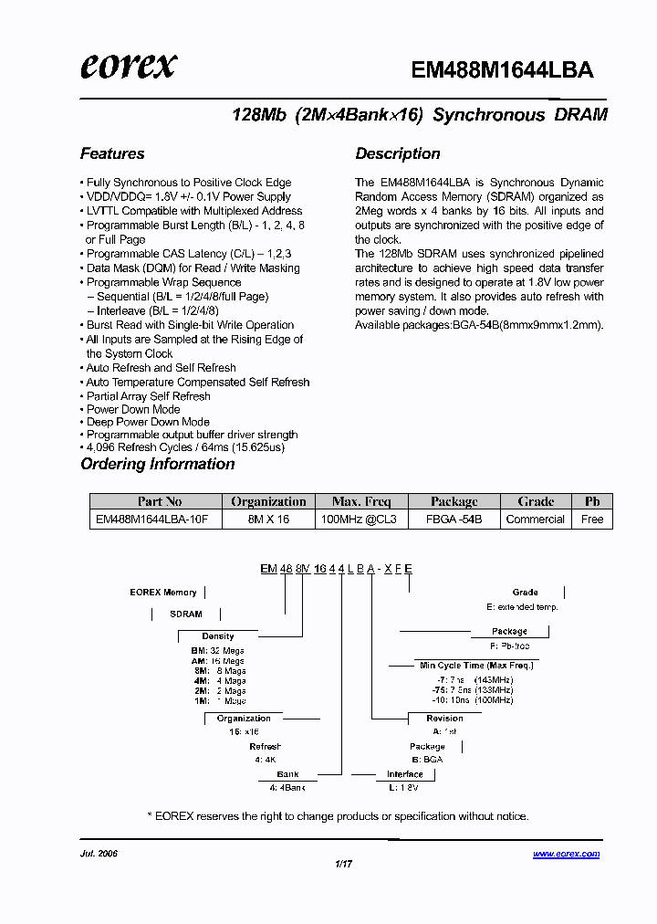 EM488M1644LBA-10F_4186676.PDF Datasheet