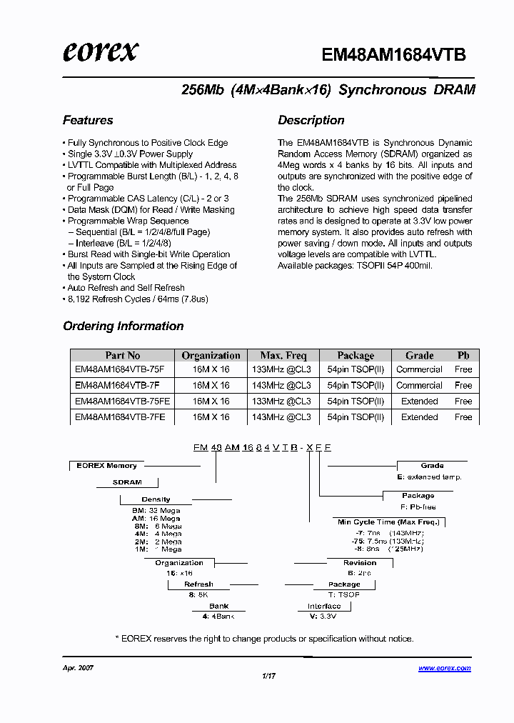 EM48AM1684VTB_4192787.PDF Datasheet