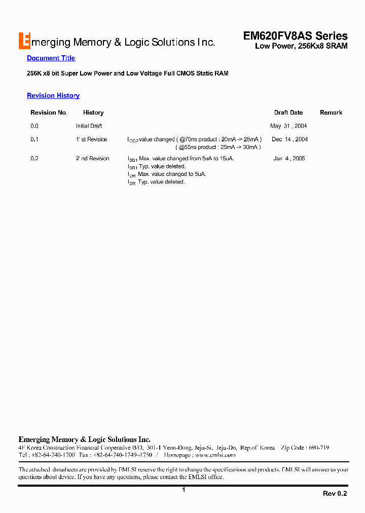 EM6160FR8DS-85LF_4545353.PDF Datasheet