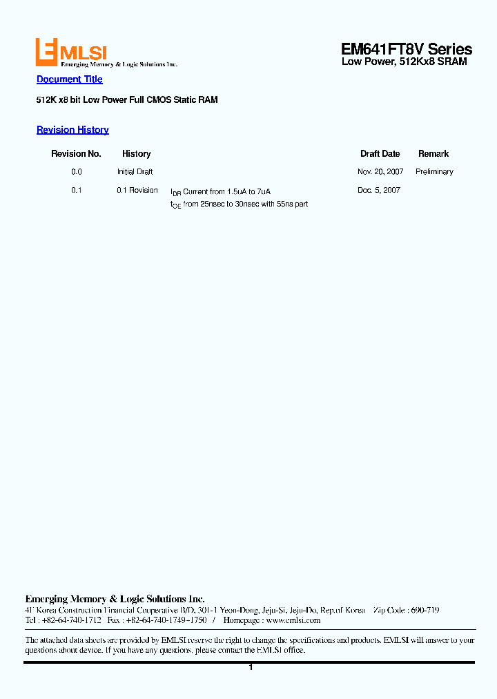 EM640FR8AV-85L_4518078.PDF Datasheet