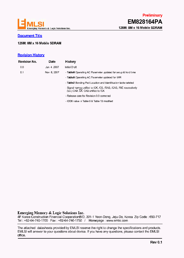 EM828164PA_4428830.PDF Datasheet