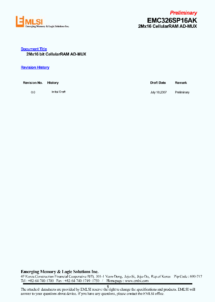 EMC326SP16AKS-45L_4200129.PDF Datasheet