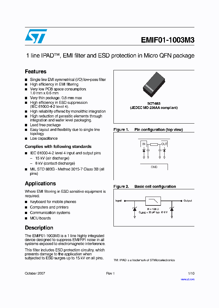 EMIF01-1003M3_4222647.PDF Datasheet
