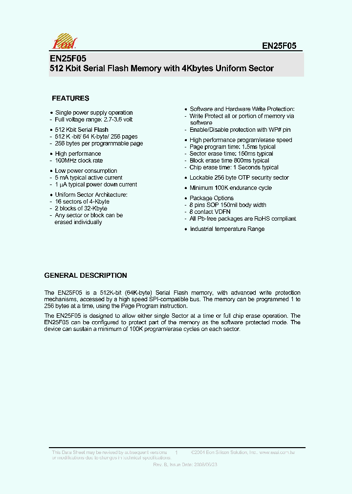 EN25F05-100GIP_4593590.PDF Datasheet