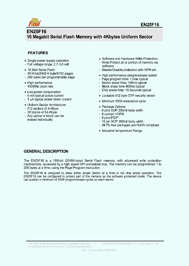 EN25F16_4397176.PDF Datasheet