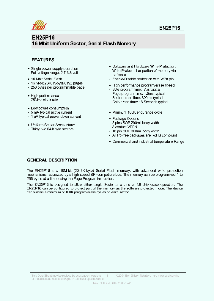 EN25P16-50VC_4865908.PDF Datasheet