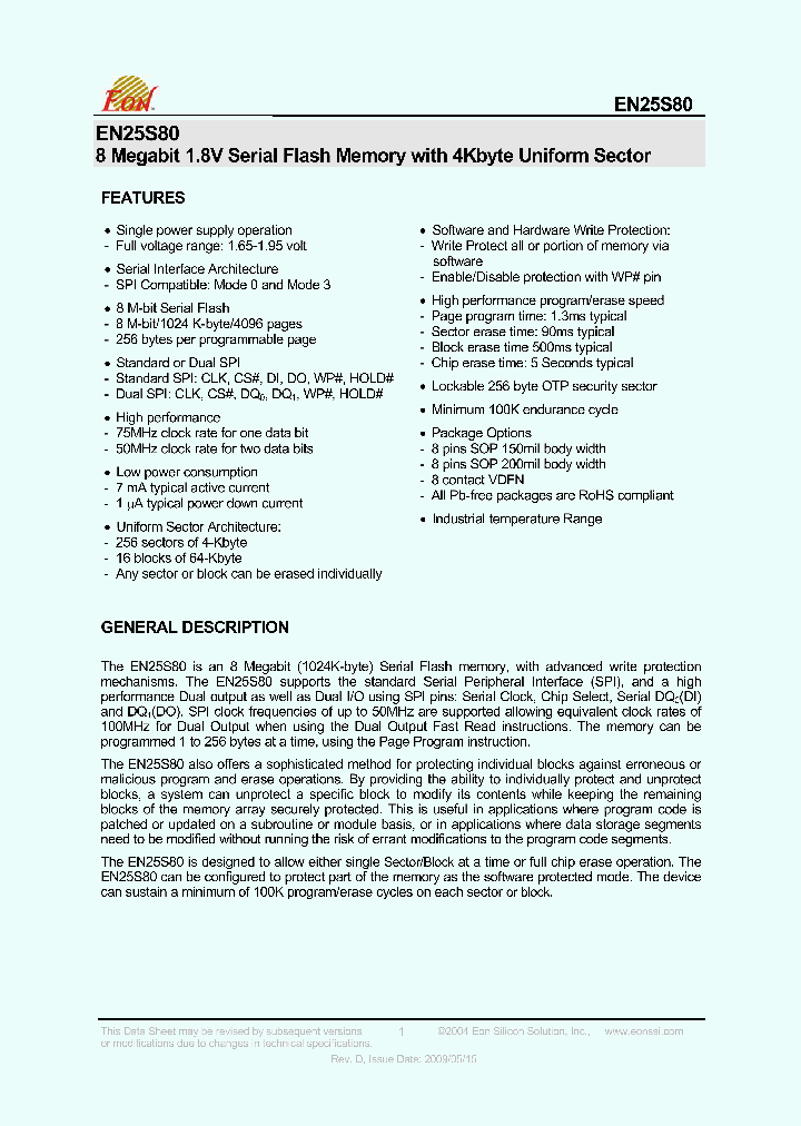 EN25S80-75WI_4588043.PDF Datasheet