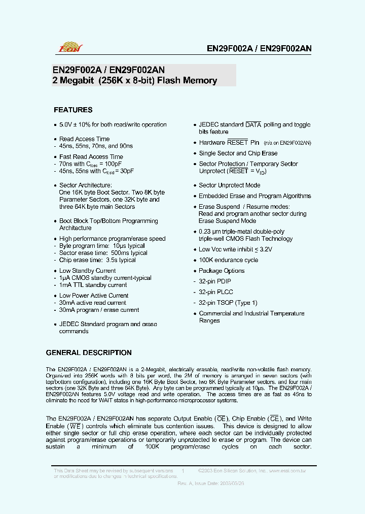 EN29F002AT-90TI_4761805.PDF Datasheet