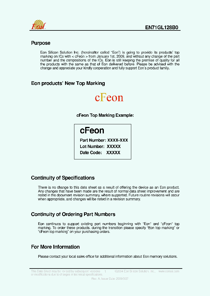 EN71GL128B0-70CWP_4641296.PDF Datasheet