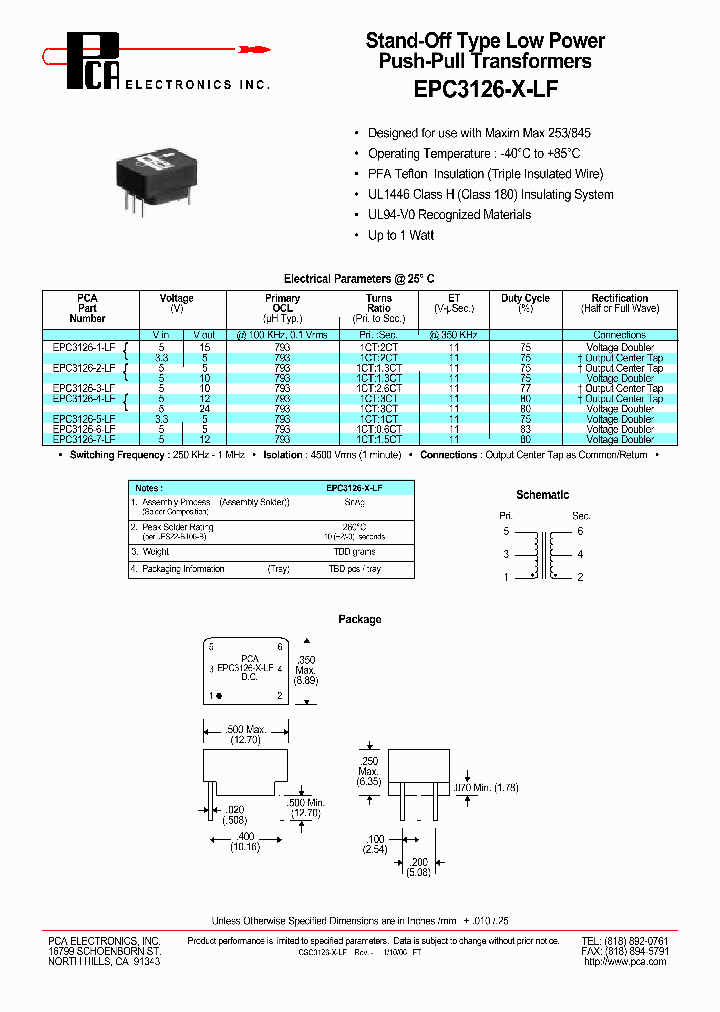 EPC3126-1-LF_4479567.PDF Datasheet