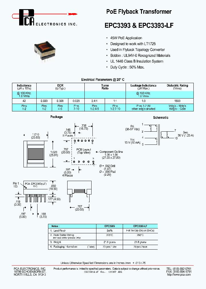 EPC3393-LF_4547412.PDF Datasheet