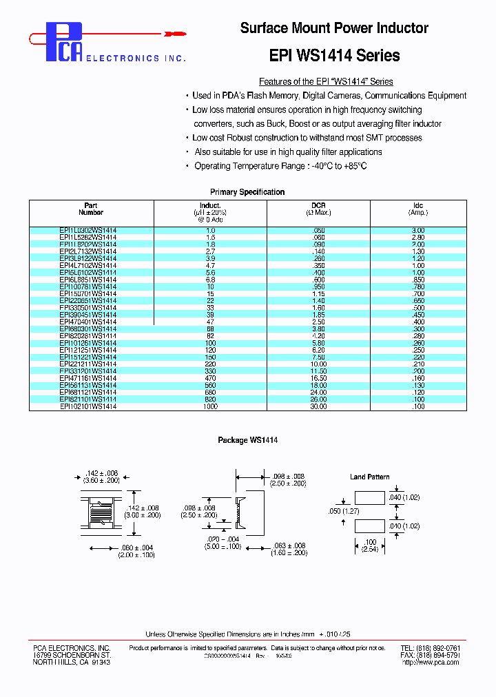 EPI821101WS1414_4518300.PDF Datasheet