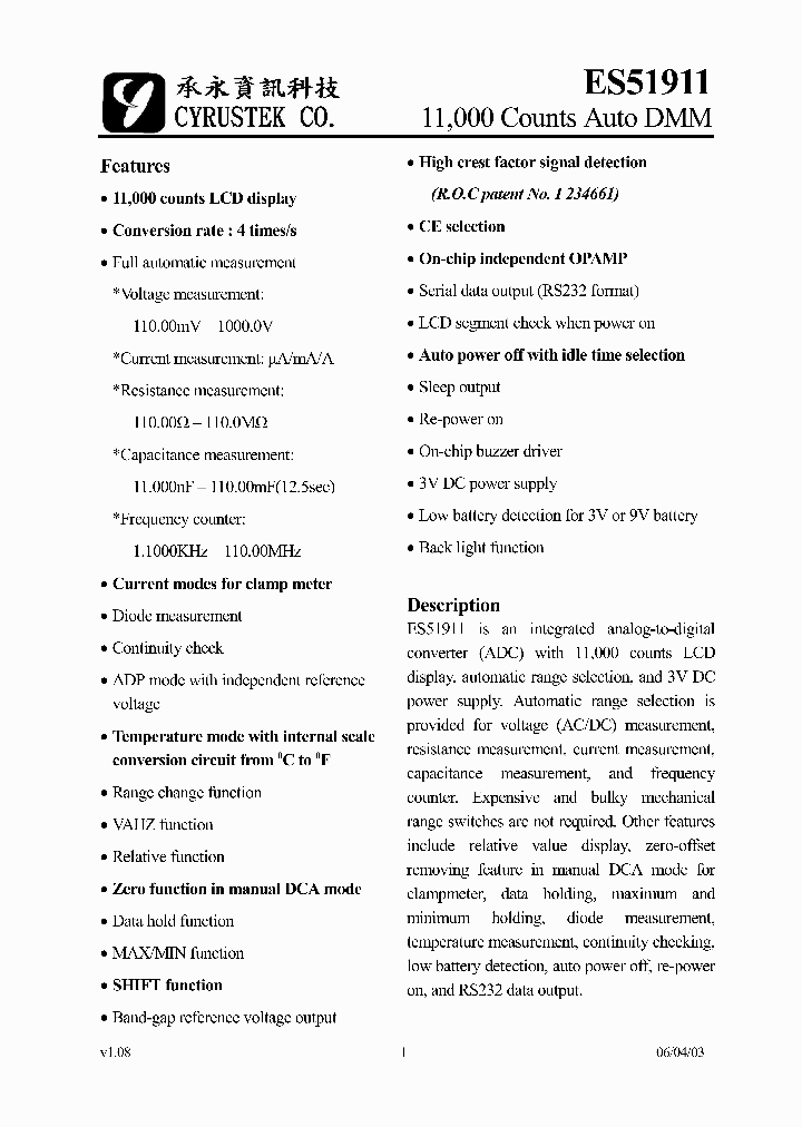 ES51911_4796633.PDF Datasheet