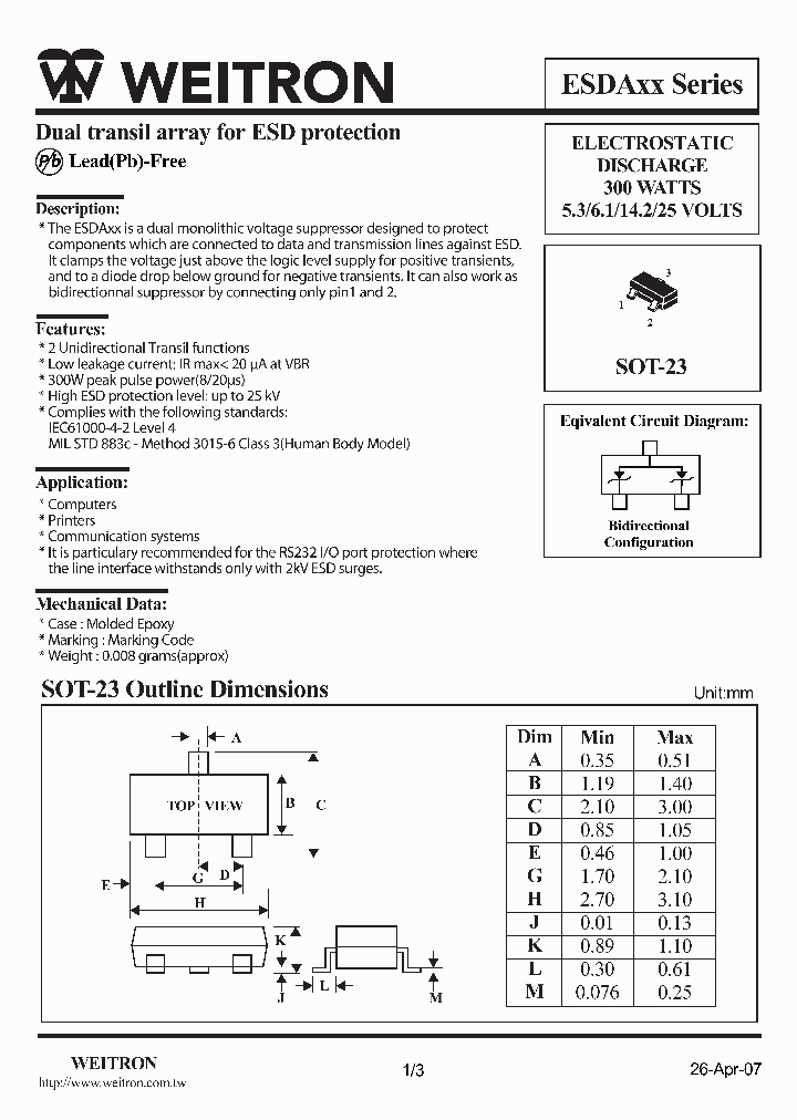 ESDA6V1_4541100.PDF Datasheet