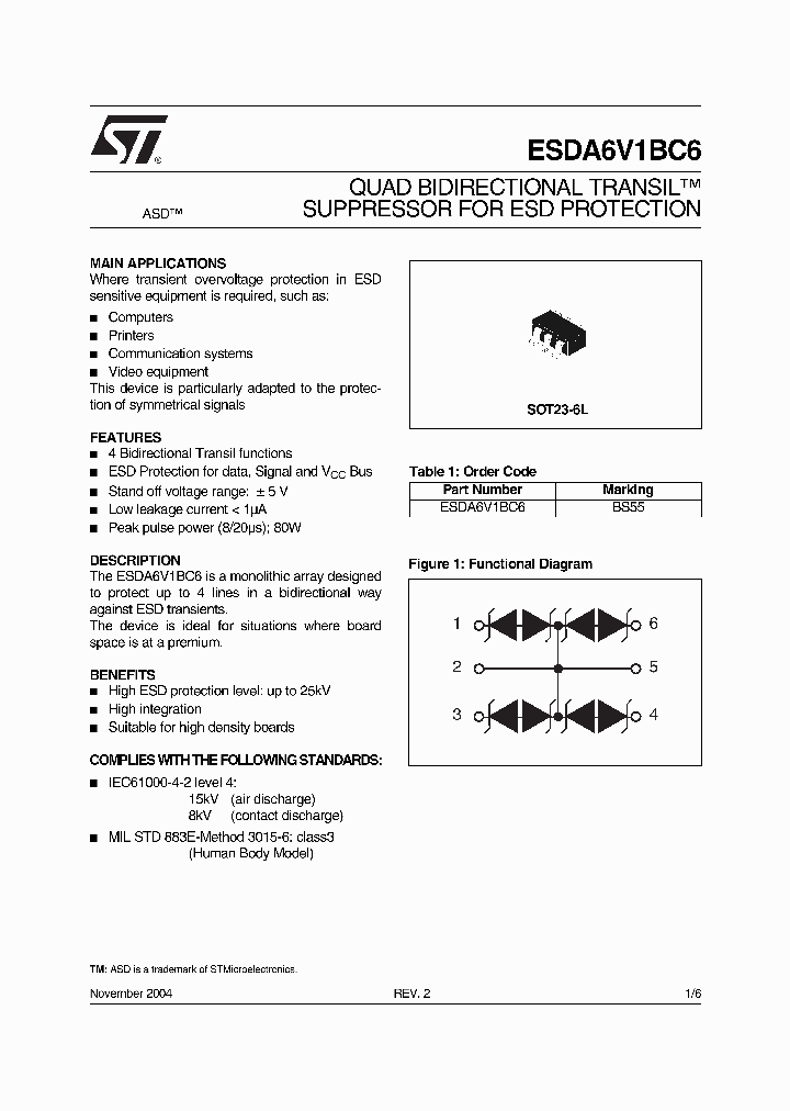 ESDA6V1BC604_4290696.PDF Datasheet