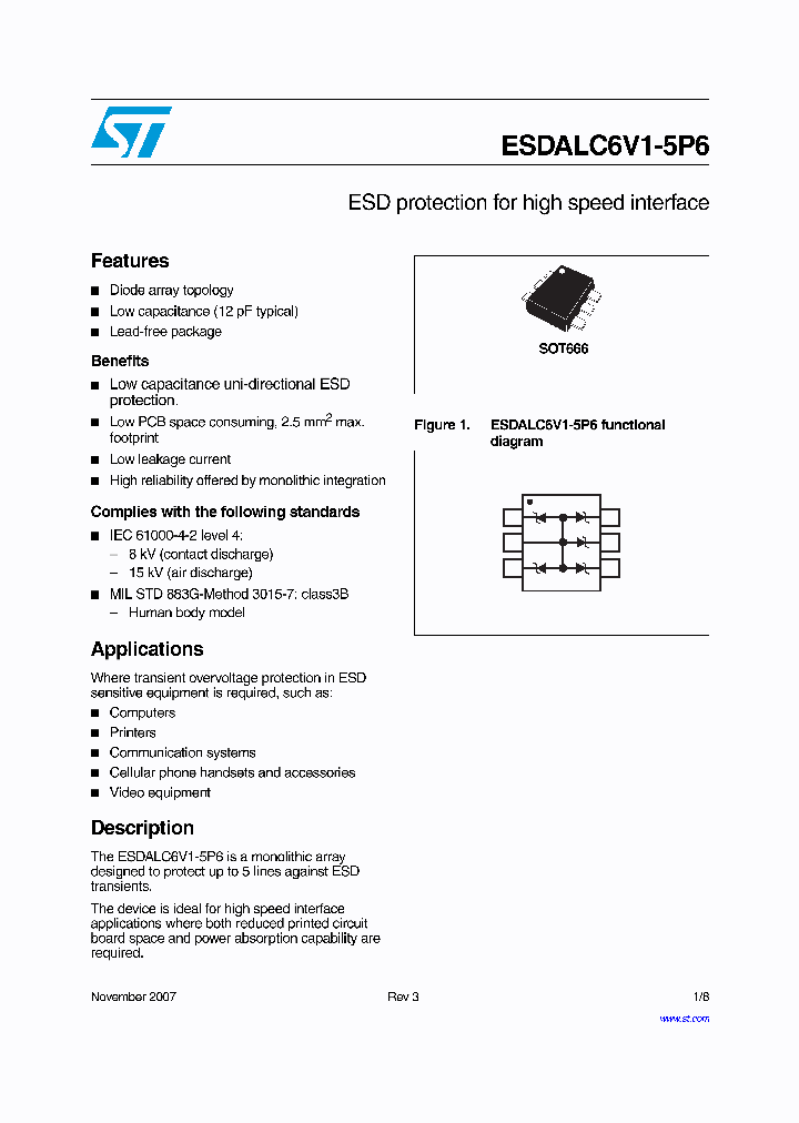 ESDALC6V1-5P6_4219337.PDF Datasheet