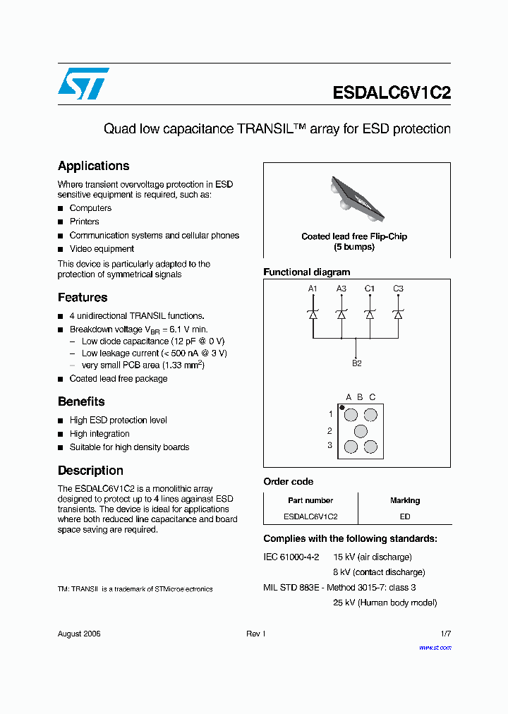 ESDALC6V1C2_4219338.PDF Datasheet