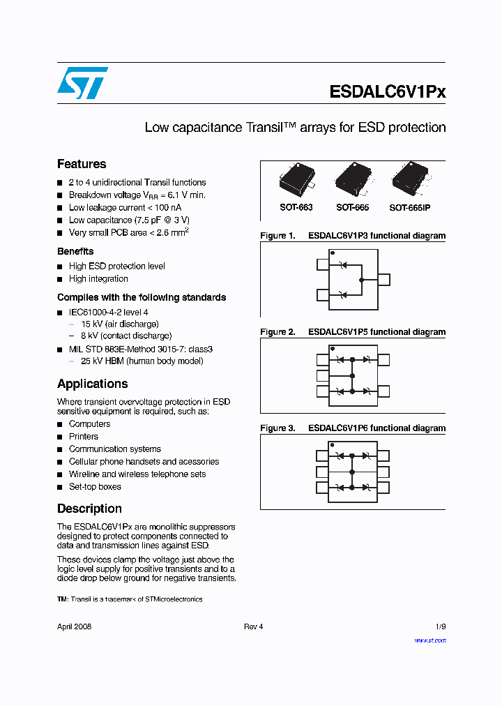 ESDALC6V1PX08_4207790.PDF Datasheet