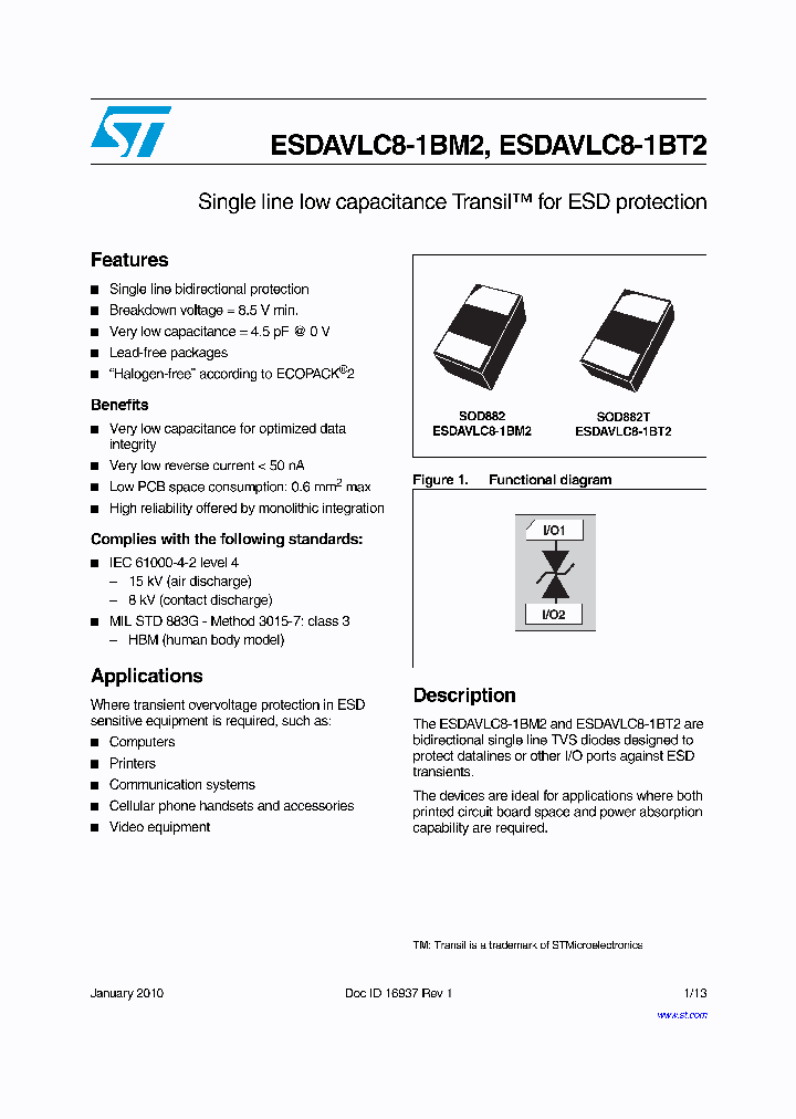 ESDAVLC8-1BM2_4560489.PDF Datasheet