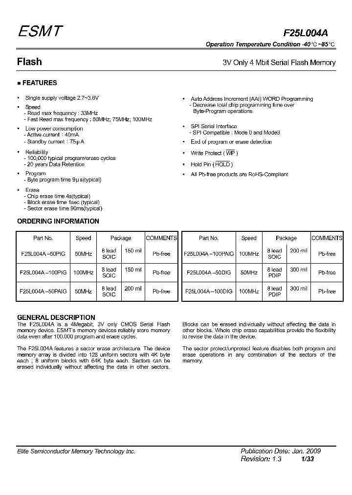F25L004A1_4476770.PDF Datasheet