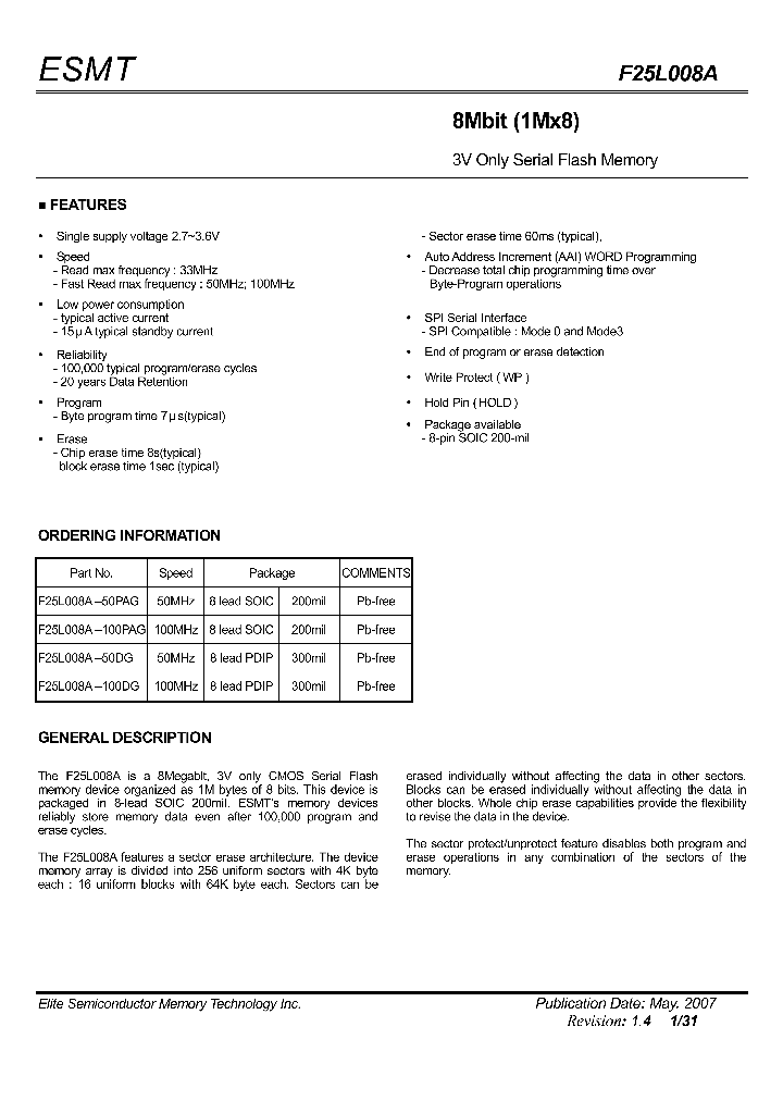 F25L008A_4250006.PDF Datasheet