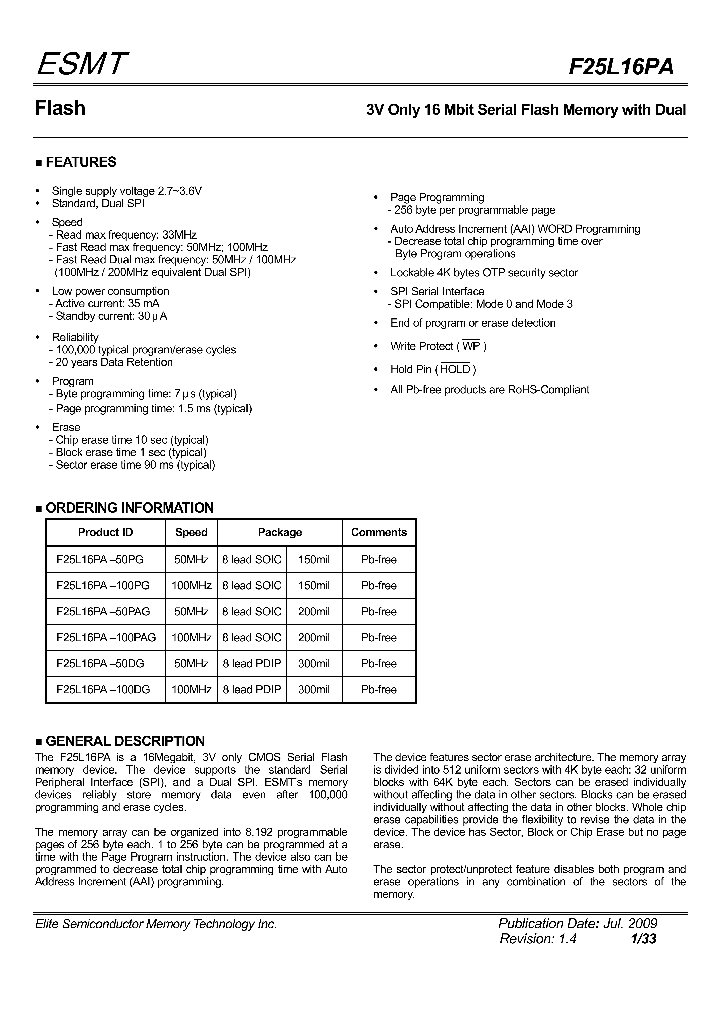 F25L16PA_4660277.PDF Datasheet