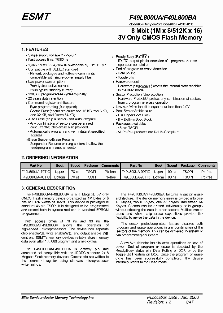 F49L800UA-70TIG_4687767.PDF Datasheet