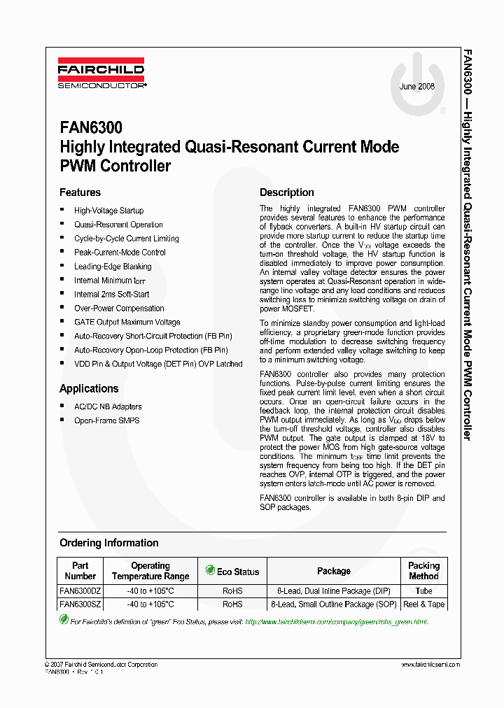 FAN6300_4233007.PDF Datasheet