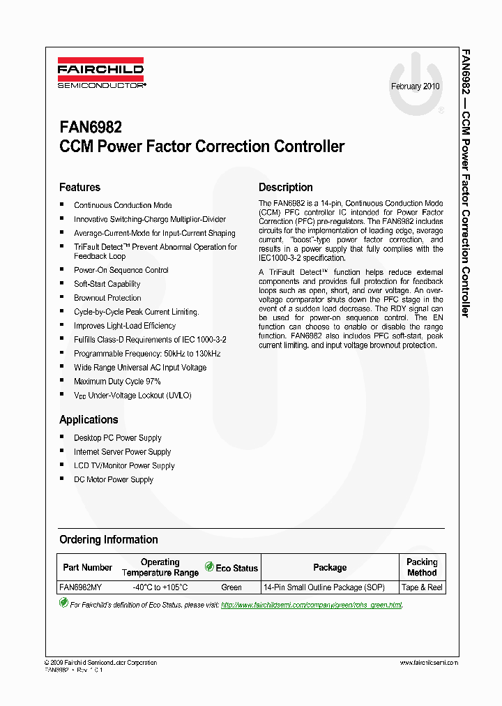FAN6982_4654530.PDF Datasheet