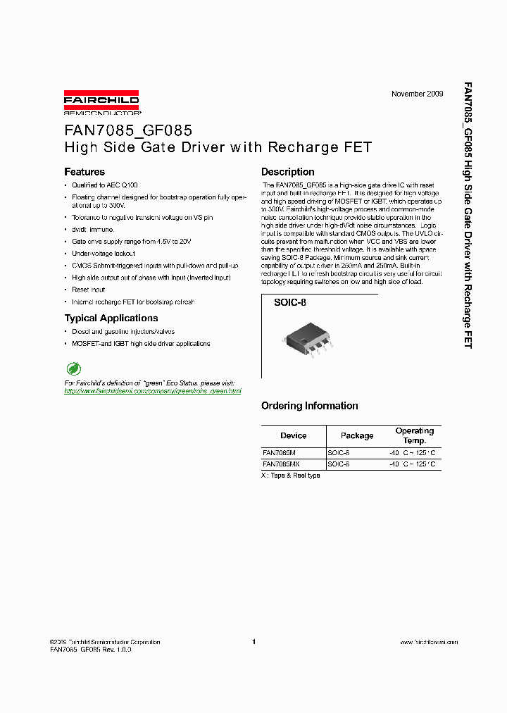 FAN7085M_4748674.PDF Datasheet