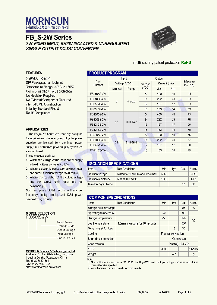 FB2405S-2W_4545732.PDF Datasheet