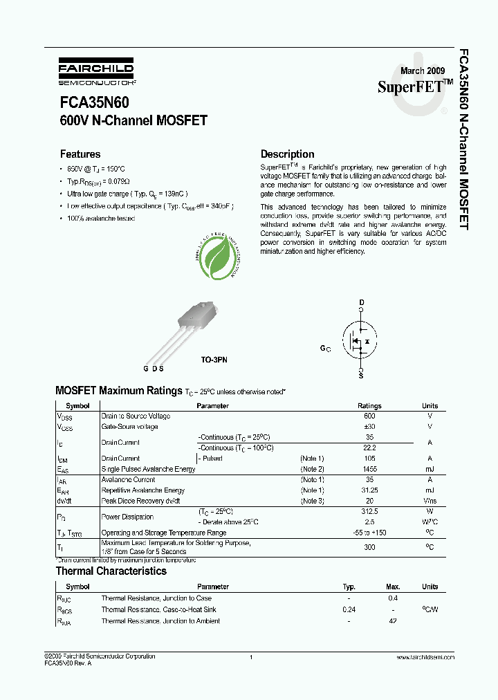 FCA35N60_4709516.PDF Datasheet