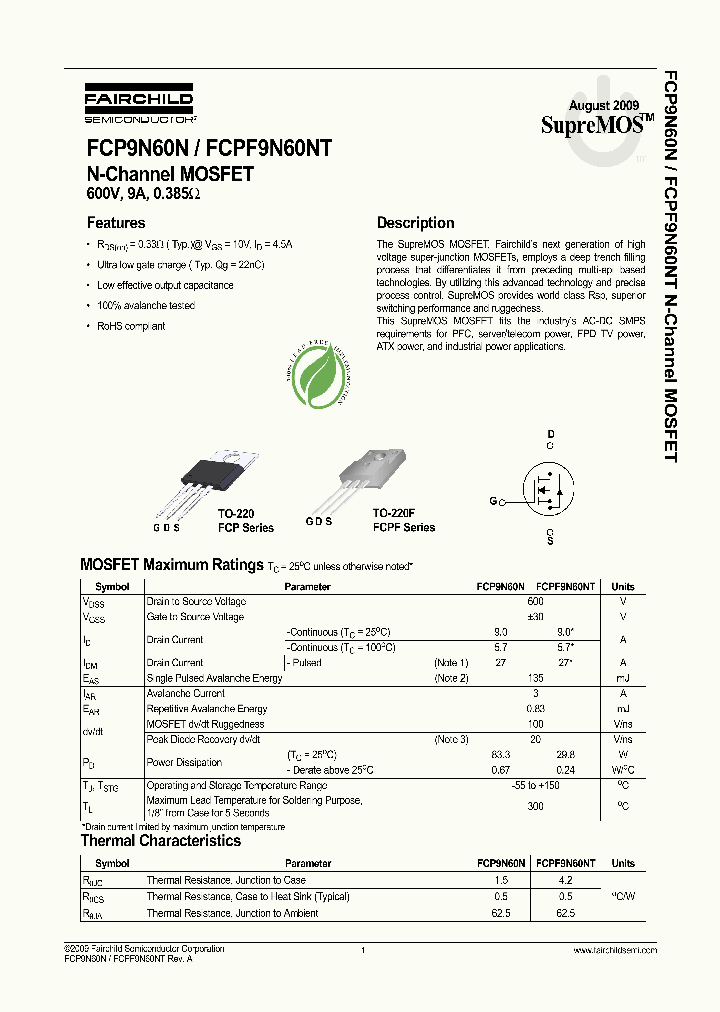 FCP9N60N_4473803.PDF Datasheet