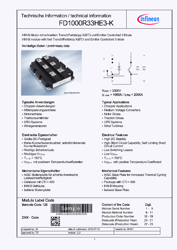 FD1000R33HE3-K_4907983.PDF Datasheet