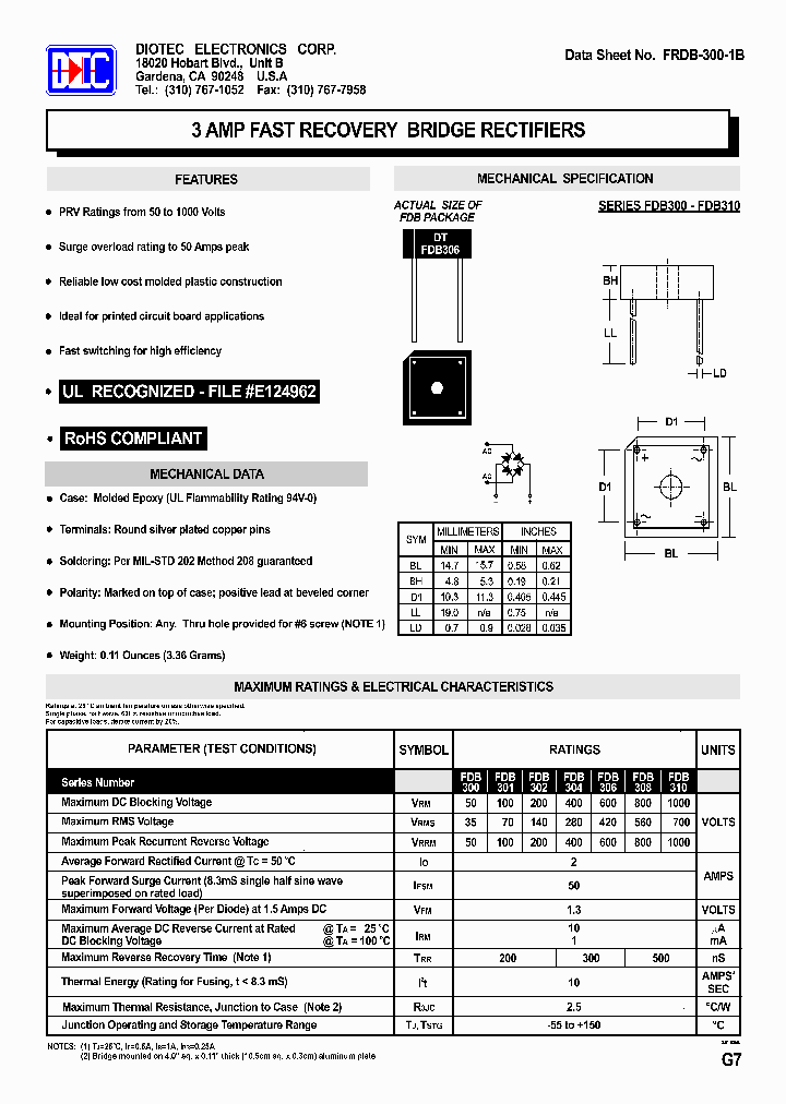 FDB300_4170222.PDF Datasheet